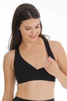 par lingerie pl Hamile Emzirme Büstiyeri Sporcu Siyah