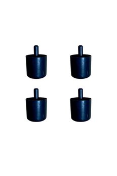 Evimdeyokyok Silindir Plastik Ayak Geçmeli Pimli - 50Mm - Siyah 12Mm Hks278 - 4 Adet