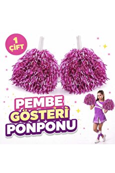 Ethab Ti̇caret 1 Çi̇ft ( 2 Adet ) Pembe Renk 23 Ni̇san 19 Mayıs 29 Eki̇m Okul Gösteri̇ Ponponları Ekstra Dolgun