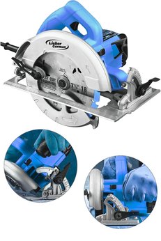 Lieber German LGT1200 Bakır Sargılı 185 mm Açılı Ahşap Sunta Kesme Daire Testere Makinesi