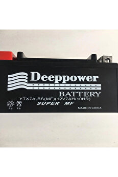 Deeppower Akü Ytx7A-Bs (Mf) 12V 7Ah Sct Ve Motosi̇kletler İle Uyumlu