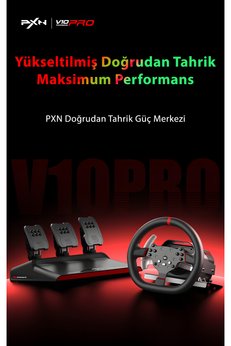 pxn V10 Pro Oyun Direksiyon Seti 3.2 Nm Kuvvetli Geri Bildirim Doğrudan Tahrikli Yarış Direksiyonu