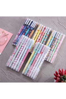 Meyra Accessories 1 Adet 6 Lı Set Renkli Jel Okul Ofis Tükenmez Kalemler