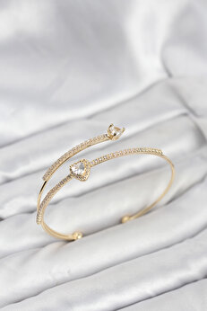 Tj Kalp Model Pi̇ri̇nç Gold Renk Kadın Bi̇lekli̇k Tj-Bb8255