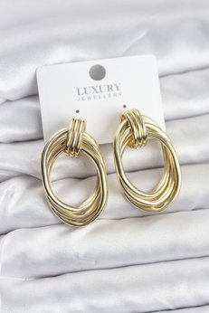 Evimdeyokyok Pirinç Gold Renk Damla Model Vintage Kadın Küpe Tj-Bkp11628