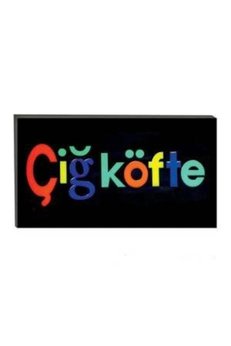 Evimdeyokyok Işıklı Tak Çalıştır Hazır Tabela Çiğ Köfte