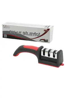 Go İthalat Kutulu Bıçak Bi̇leme 3 Boğumlu Renkli̇ Plasti̇k Saplı