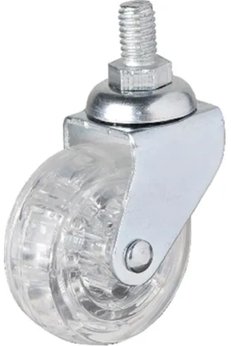 Evimdeyokyok 326 - 50X20 Mm Şeffaf Makaralı Vidalı Teker 4 Adet