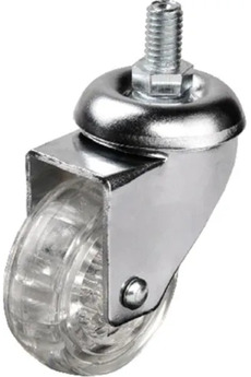 Evimdeyokyok 302 - 50X20 Mm Şeffaf Makaralı Vidalı Teker
