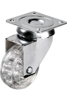Evimdeyokyok 301 - 50X20 Mm Şeffaf Makaralı Tablalı Teker