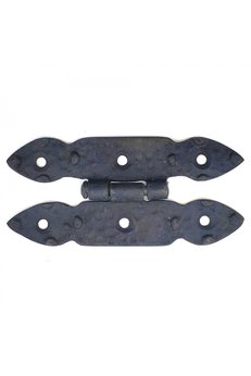 Evimdeyokyok Antika Tarz Dekoratif Pirinç Düğmeli Menteşe - 117X57 Mm, Oksit