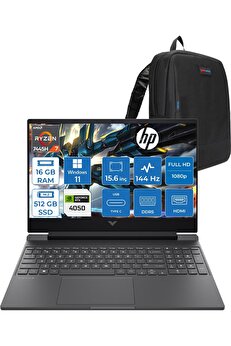 HP Victus Ryzen 7-7445HS 16GB 512GBSSD Rtx RTX4050/6GB 15.6" WIN11PRO WBX9U9EAF02+Zettaçnt