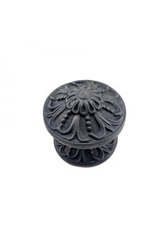 Evimdeyokyok Antika Tarz Dekoratif Pirinç Çiçekli Kapı Tokmağı - 80 Mm Çap, Oksit