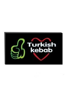 Evimdeyokyok Işıklı Tak Çalıştır Hazır Tabela Turkish Kebap