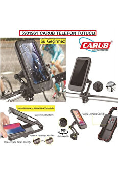 Carub Portati̇f Uni̇versal Motosi̇klet Bi̇si̇klet Su Geçi̇rmez Telefon Tutucu