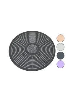 Go İthalat Yuvarlak Renkli̇ Si̇li̇kon Hamur Matı Ölçek Çi̇zi̇mli̇ 190Gr Çap 45Cm