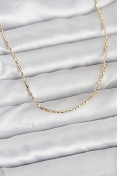 Evimdeyokyok Cm 14K Gold Renk Zincirli 60 Cm Kadın Kolye Tj-Bko10938