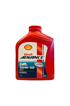 Shell Yağ 20/50 Advance 4T Ax3 Mi̇neral 1 L Motosi̇klet Yağı