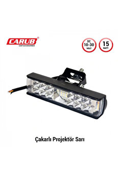 Carub Projektör Si̇s Farı 10-30V15W Çakar Beyaz- Sarı 15X3,5