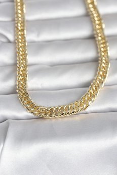 Clariss Cm 14K Gold Renk Kalın Zincir Model 60 Cm Kadın Kolye