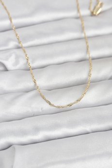 Evimdeyokyok Cm 14K Gold Renk Burgu Model 60 Cm Kadın Kolye Tj-Bko10942