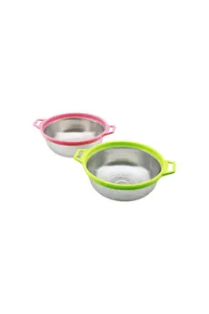 Go İthalat 21Cm Renkli̇ Plasti̇k Çerçeve - Kulplu Çeli̇k Sepet Metal Süzgeç