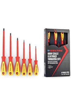 İzeltaş 4140009106 İzoleli Elektrikçi Tornavida Seti 1000V - 6 Parça