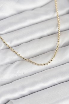 Evimdeyokyok Cm 14K Gold Renk Top Zincirli Model 60 Cm Kadın Kolye Tj-Bko10937