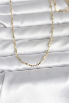 Evimdeyokyok Cm 14K Gold Renk İnce Ataç Zincir Model 60 Cm Kadın Kolye Tj-Bko10983