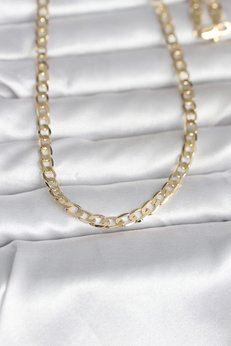 Evimdeyokyok Cm 14K Gold Renk Kalın Zincir Model 60 Cm Kadın Kolye Tj-Bko10991