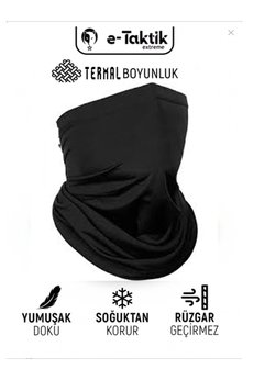 e taktik Termal Fonksiyonel Siyah Boyunluk / Bandana / Bere