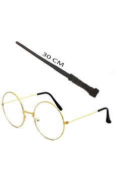 Evimdeyokyok Harry Potter Asası 30 Cm Ve Metal Harry Potter Gözlüğü