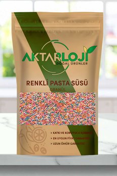 aktarloji 100 Gr Renkli Pasta Süsü / Pasta Süsleme Şekeri Granül - Katkısız & Doğal