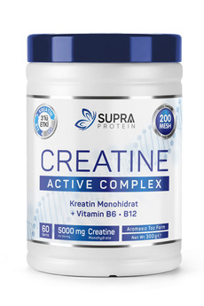 Supra Protein Creatine Active Complex -Mikronize Kreatin Monohidrat + Vitamin B6 & B12 Aromasız Saf Toz 60 Servis