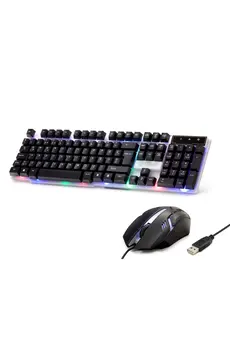 Evimdeyokyok Kablolu Oyuncu Klavye Mouse Set Led Q Siyah H837Q