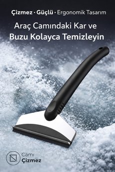 Mega Oto Market Araba Buz Kazıyıcı ve Kar Temizleme Küreği – Çift Taraflı Oto Cam Buz Kazıma Aparatı
