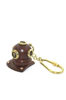 Evimdeyokyok Pirinç Dalgıç Başlığı Anahtarlık 2140C