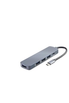 Evimdeyokyok Type-C Hub 4*Usb3.0 + Dc Sv Gri Hdx7044