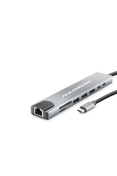 Evimdeyokyok Type-C Hub Hdmi 4K Usb 3.0 Lan Kart Okuyucu 8 Port - Gri Hdx7841