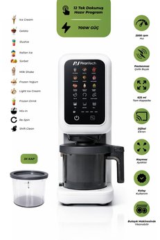 PiranTech DM-26 12 Programlı Dondurma Makinesi | Jelato Sorbe Milkshake Yapma Makinesi