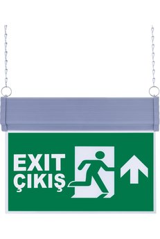 Evimdeyokyok Sg051-Y2 Çift Yönlü Acil Yönlendirme Armatürü (Zincirli) Exit Çıkış Yukarı