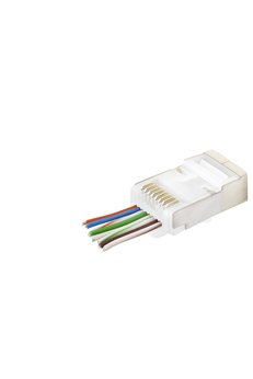 Evimdeyokyok Cat6E Ez Rj45 Metal Konnektör 100 Adet Plastik Kutu - Beyaz Nd2422