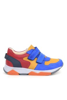 Ortopedikal 3880 Rakerplus Hakiki Deri Saks Mavi-Çok Renkli Çocuk Sneakers Spor Ayakkabı Cırtlı
