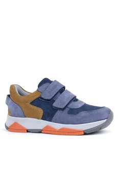 Ortopedikal 3880 Rakerplus Hakiki Deri Mavi Süet-Taba Çocuk Sneakers Spor Ayakkabı Cırtlı