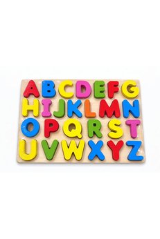 Evimdeyokyok Ahşap Alfabe Puzzle Eğitici Oyuncak 94-432