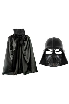 Evimdeyokyok Çocuk Boy Yıldız Savaşları Wars Darth Vader Maskesi Ve 90 Cm Pelerin Seti Siyah