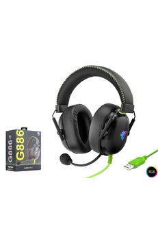 Evimdeyokyok Kulaklik Usb Rgb 7.1 - Siyah/Yeşil G886