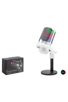 Evimdeyokyok Profesyonel Mikser Kontrollü Rgb Mikrofon 24 Bit Çinko Alaşım Gövde Type-C - Beyaz Me6Sw