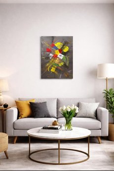 Nobrent El Boyaması Akrilik Tablo Renk Fırtınası (50 X 70 Cm)