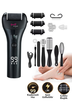 Beauty Vogue Ayak Törpü Cihazı Ayak Törpü Aleti Ayak Çatlak LED Ekran Göstergeli Ayak Bakım Törpü Seti Topuk Nasır Temizleme Makinesi Topuk Törpüsü